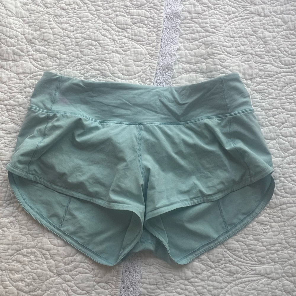 Light blue lululemon shorts LOW RISE 2.5 INSEAM